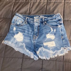 ripped jean shorts